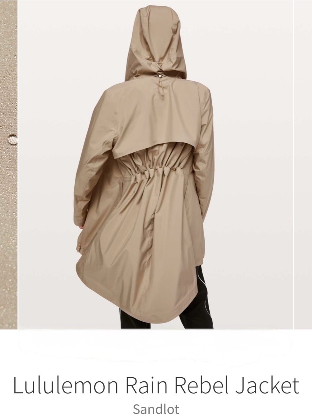 lululemon athletica Hooded Waterproof Coat - Sandlot Beige - Picture 4 of 5